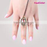 Fashion Stainless Steel Bracelet With Red Flowers thumbnail-5