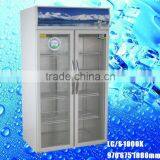 LC/S 1200K Used Glass Door Display Freezers Drink Milk Drug Fridge Solid Door Vertical Display Freezer thumbnail-3