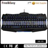 Multimedia Colorful Led Backlit Ergonomic Computer Keyboard thumbnail-3