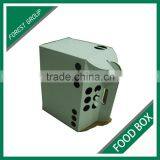 WHITE PLAIN CORRUGATED FOOD BOX FOR SHIPPING HAMBURGER WITH CUSTOM LOGO AND PRINT thumbnail-3