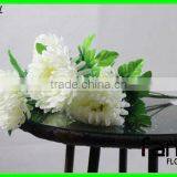 7 Heads White Plastic Crystal Wedding Daisy Flower Bouquet