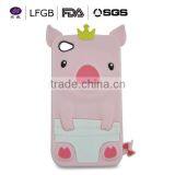 With Stock! 2014 New Design Pig Shape Customized Silicone Cellphone Case