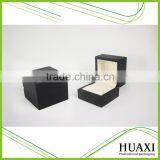 Elegant Matte Black Wooden Watch Box With Removable PU Watch Insert