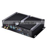 Partaker I3 Fanless Industrial Mini Pc 2 COM Black Color With Intel i3 4005u 4010u 5005u i5 4200u 4230u Core i3 i5 Mini pc thumbnail-3