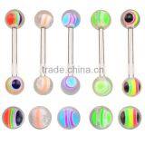 TR01062 Resin Printed Body Jewelry Fake Tongue Piercing thumbnail-3