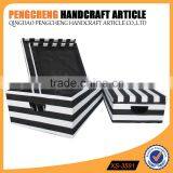 Cheap With Cover Stripe Storage Box Set of Three