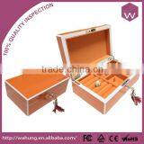 High Polishing Wooden Jewel Boxes Lining Fabric Packing for Jewelry