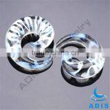 Charming Design Wholesale Custom Clear Ear Spiral Glass Plug thumbnail-2