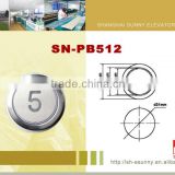 Silver chroming plated frame stainless steel surface elevator call button//elevator push button/SN-PB512