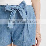2015 Hot-selling China Wholesale Designs Fashion Denim Paper Bag Shorts for Women thumbnail-5