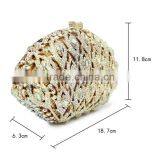 AB Color Crystal Clutch Evening Bag Rhinestone Handmade Bag Fancy Ladies Purse (88138A-AB) thumbnail-3