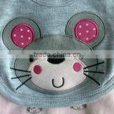 Soft Baby Girls Cotton Romper Set Romper+pants+bib thumbnail-3