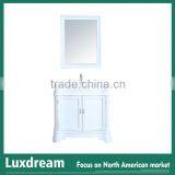 White Soild Wood Bathroom Cabinet Furniture for Living Room