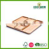Hot Selling Wooden Divided Tray With Plate Bamboo Tray Wholesale thumbnail-3