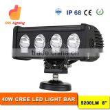 Single Row 8 Inch 40W Car Led Light Bar 4x4 Flood/spot 10w Crees Offroad Led Light Bar