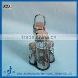 4pcs/set Spice and Oil Glass Bottle Set With Metal Stand thumbnail-1