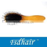 mini bamboo brush with black cushion and nylon pins