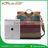 Women Multi Color Canvas Striped Cross Body Bags Fashion Satchel Bags Top Quality College Canvas Tote Handbags thumbnail-4
