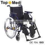 Rehabilitation Therapy Supplies Aluminum Foldable Aluminum Manual Wheelchair for Handicapped