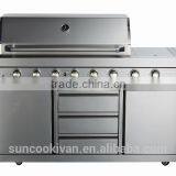 6 Main Burners High End Stainless Steel Barbecue Gas Grill thumbnail-2