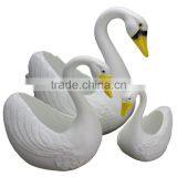 Hot Sale Customzied Color Glazed Ceramic Swan Flower Pot thumbnail-1