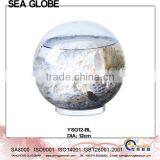 Glass Ball With Sea Life and Water Inside Free Glass Stand YSG12-BL thumbnail-1