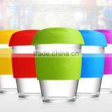 Glass Water Bottle With Silicone Sleeve Bpa Free thumbnail-1