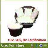 With Cushion Leisure Bench PE Rattan Chair Enjoy Sunshine Lounge thumbnail-1