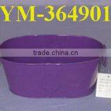 Top Quality Purple Metal Box Garden Pot With Hand thumbnail-1