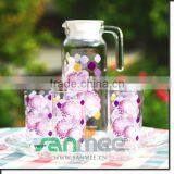 7pcs Drink Glass Set 1L Glass Jug Tableware Water Glass thumbnail-2