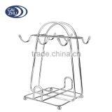 Metal Wire Rack for Organizing 6 Saucers & 6 Cups & 6 Spoons Espresso Set Rack Tea Set Display Stand thumbnail-4