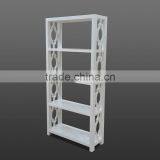 Bookcase Modern White Colour Mahogany Wood Furniture thumbnail-2