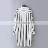 Newest Design Loose Vertical Stripe Shirt Model Top for Women Blouse 2015 thumbnail-2