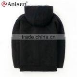 Children Garment Windproof Black Zipper-up With Hoodies Polar Fleece Children's Coats thumbnail-2