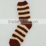 Red Strip Microfiber Cozy Indoor Home Socks Women thumbnail-6