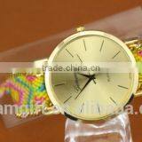 2015 DIY Handmade Braided Rope Watch Korean Exquisite Rainbow Bracelet Watch thumbnail-2
