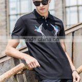 Mens Private Label Cotton Comfortable New Style Bird Printing Fabrics for Polo Shirts thumbnail-1