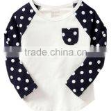 Kids Girls Baseball Sleeve t Shirt With Printed Sleeves thumbnail-1