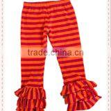 Pure Cotton Black White Stripe Baby Pant With Triple Ruffle Baby Girls Stripes Pants Kids Clothing Leggings Children Ruffle Pant thumbnail-1