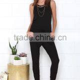 2015 New Style Shirt Top Design for Women Black Romper thumbnail-2