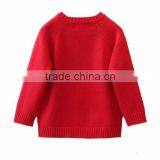 Popular Deer Deisgn Red Christmas Sweater Custom Knitting Patterns Christmas Pullover thumbnail-2
