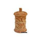 Hand Carved Wooden Multi Purpose Box Indian Traditional thumbnail-1