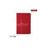 Durable Red Women Cowhide IPad Mini Leather Covers Ipad 2 Flip Case thumbnail-1