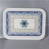 Factory Direct Wholesale Everyday Use Melamine Rectangular Tableware Serving Tray thumbnail-1