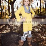 hot selling long sleeve yellow dresses for girls of 7 years old