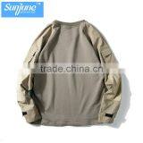 Wholesales Plain Pocket Long Sleeve Pullover thumbnail-5