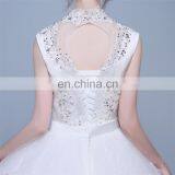 HS1634 2017 Cheap Halter Beading A Line Tulle Plus Size Long Wedding Dress Guest Gown Maid of Honor thumbnail-6