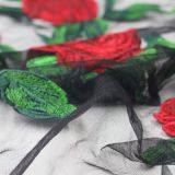 2017 Hot Selling Flower Pattern Patch Embroidered Mesh Fabric for Women thumbnail-3