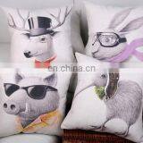 Top Selling Sofa Cushion Cover Replacement Fashion Home Decorative Throw Cute Kiwi Bird Plain Natural Linen Cushion Cover thumbnail-5