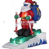 Inflatable Animated Santa Skiing